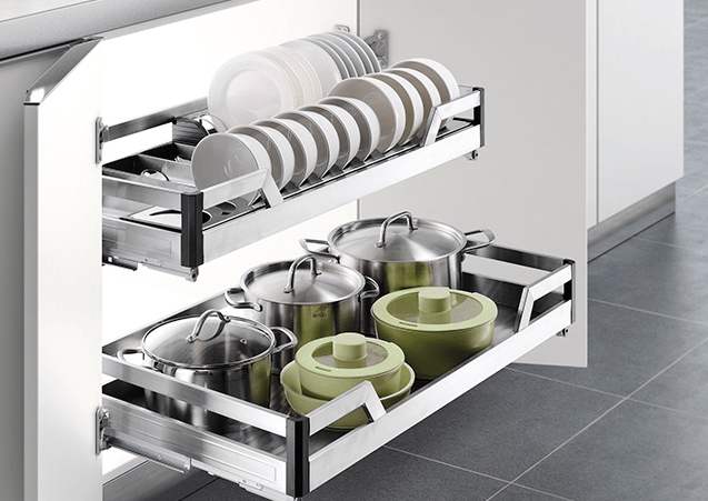 櫥柜拉籃托盆安裝方法，手把手教你裝家居