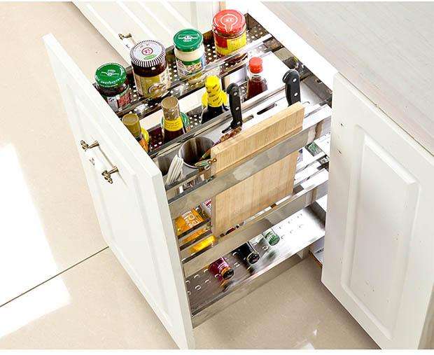 櫥柜拉籃上下間距安裝方法，裝錯了可就“糗”大了