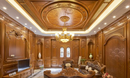 原木護(hù)墻板裝修：實木原木全屋定制中護(hù)墻板的安裝及驗收過程