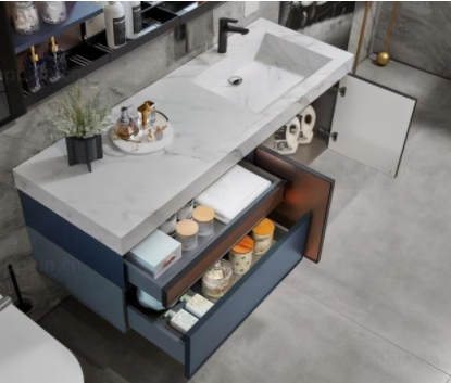 珍珠巖板廠家：2021衛(wèi)生間流行怎樣裝？巖板浴室柜設(shè)計(jì)