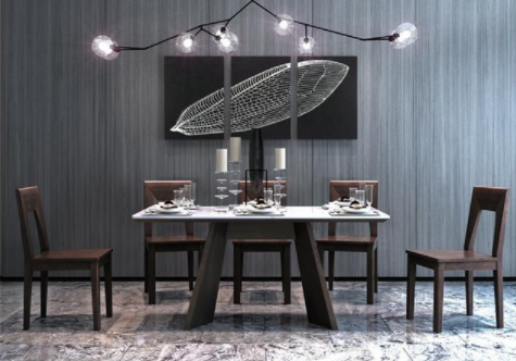 成都家用實(shí)木餐桌：開放式餐廳美在選對(duì)實(shí)木餐桌椅