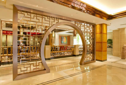 客廳高隔斷屏風：金屬屏風不銹鋼屏風隔斷