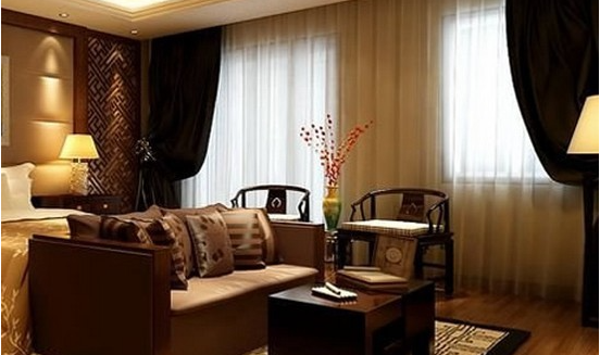 【客廳窗簾顏色效果圖】客廳窗簾設(shè)計藝術(shù)，中式窗簾裝飾效果